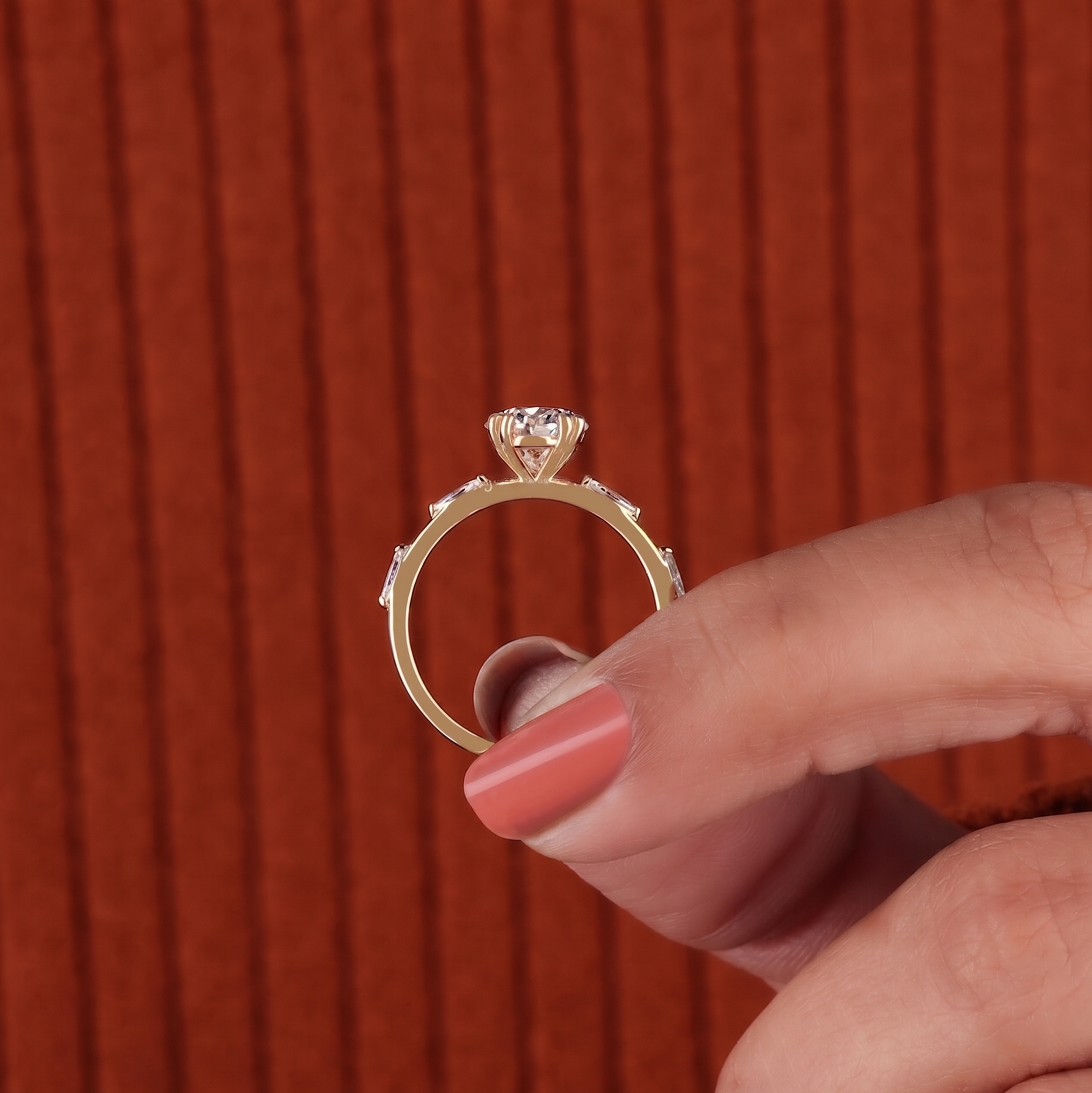 3 Ct Oval And Marquise Cut Lab Grown Diamond Engagement Ring, Side Marquise Diamonds Wedding 5 Stone Anniversary Ring