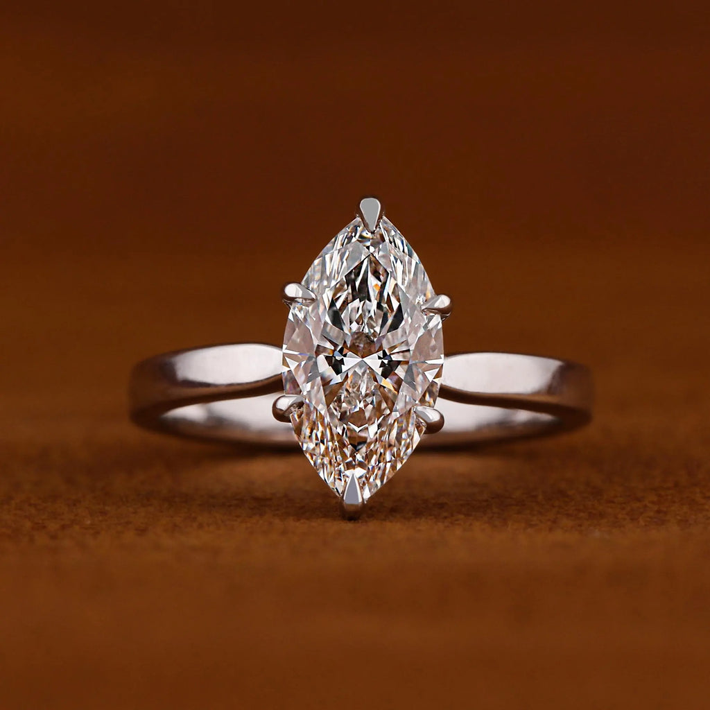 3 CT Certified Marquise Lab Grown Diamond Engagement Ring Solitaire