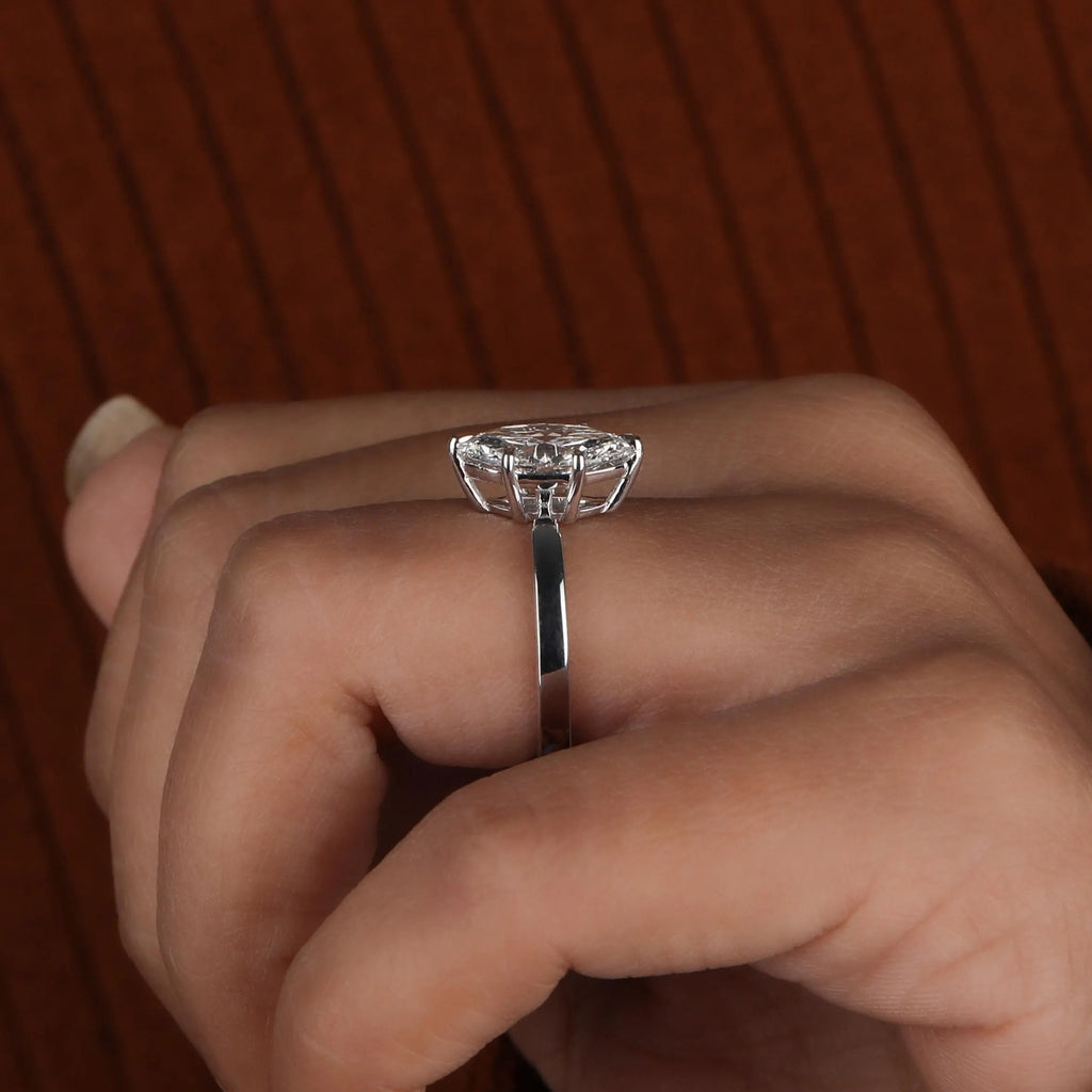 3 CT Certified Marquise Lab Grown Diamond Engagement Ring Solitaire