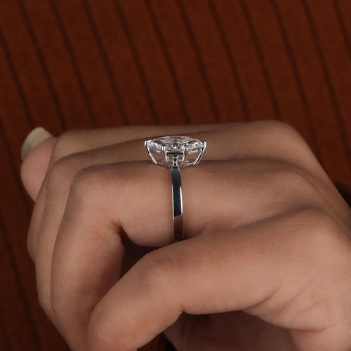 3 CT Certified Marquise Lab Grown Diamond Engagement Ring Solitaire