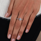 2.50 Carat Oval Certified  Lab Grown Diamond Engagement Side Stones Marquise Ring