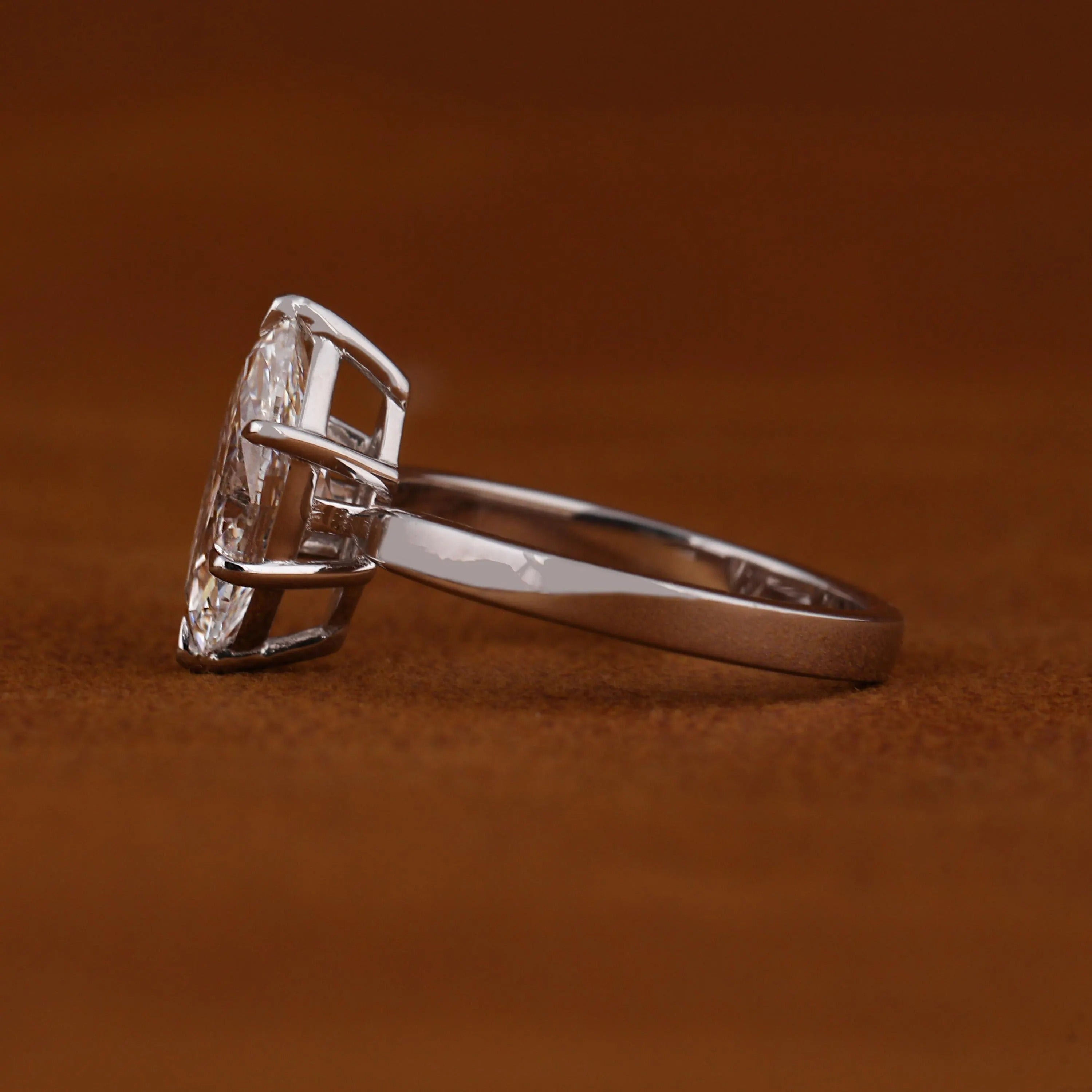 3 CT Certified Marquise Lab Grown Diamond Engagement Ring Solitaire