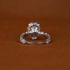 Oval Lab Grown Diamond Engagement Ring: Hidden Halo Certified Rings
