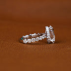 Oval Lab Grown Diamond Engagement Ring: Hidden Halo Certified Rings
