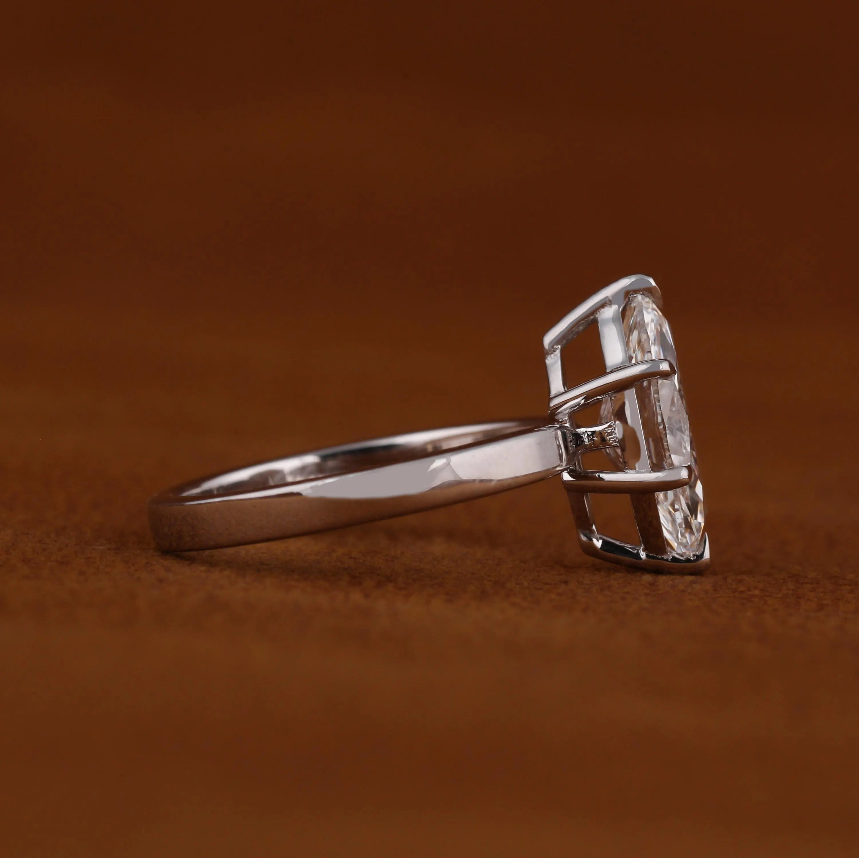 3 CT Certified Marquise Lab Grown Diamond Engagement Ring Solitaire