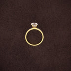 1-5CT Oval Cut Lab Grown Diamond Engagement Ring 14K Solid Gold Pave Anniversary Rings