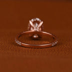 3.18 Carat Oval Lab Grown Diamond Engagement Ring: Hidden Halo, Certified Diamond Ring