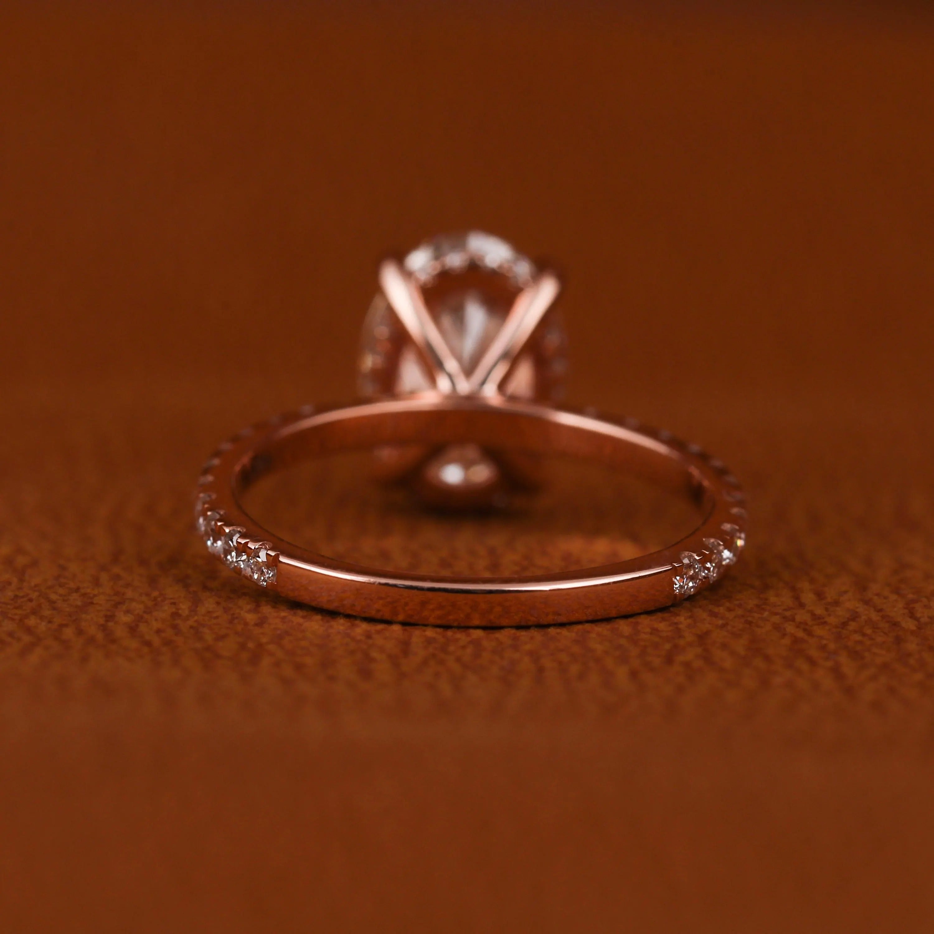 3.18 Carat Oval Lab Grown Diamond Engagement Ring: Hidden Halo, Certified Diamond Ring