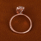 3.18 Carat Oval Lab Grown Diamond Engagement Ring: Hidden Halo, Certified Diamond Ring