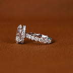 Oval Lab Grown Diamond Engagement Ring: Hidden Halo Certified Rings