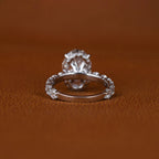 Oval Lab Grown Diamond Engagement Ring: Hidden Halo Certified Rings